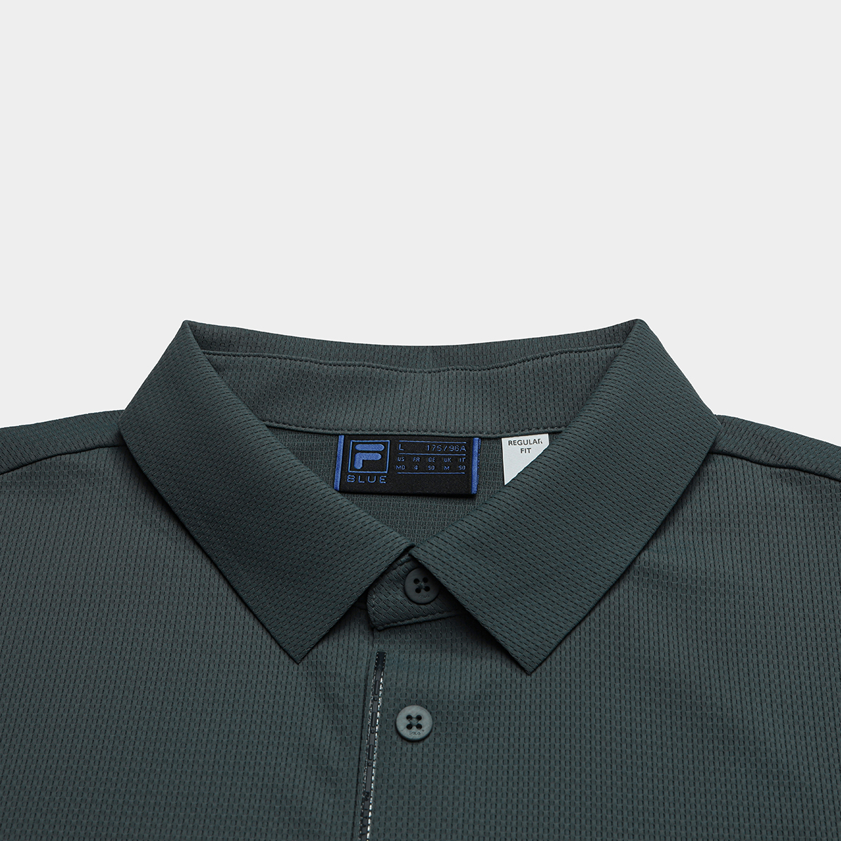 FILA MEN'S BLUE Knitted Short Sleeve Polo Shirt