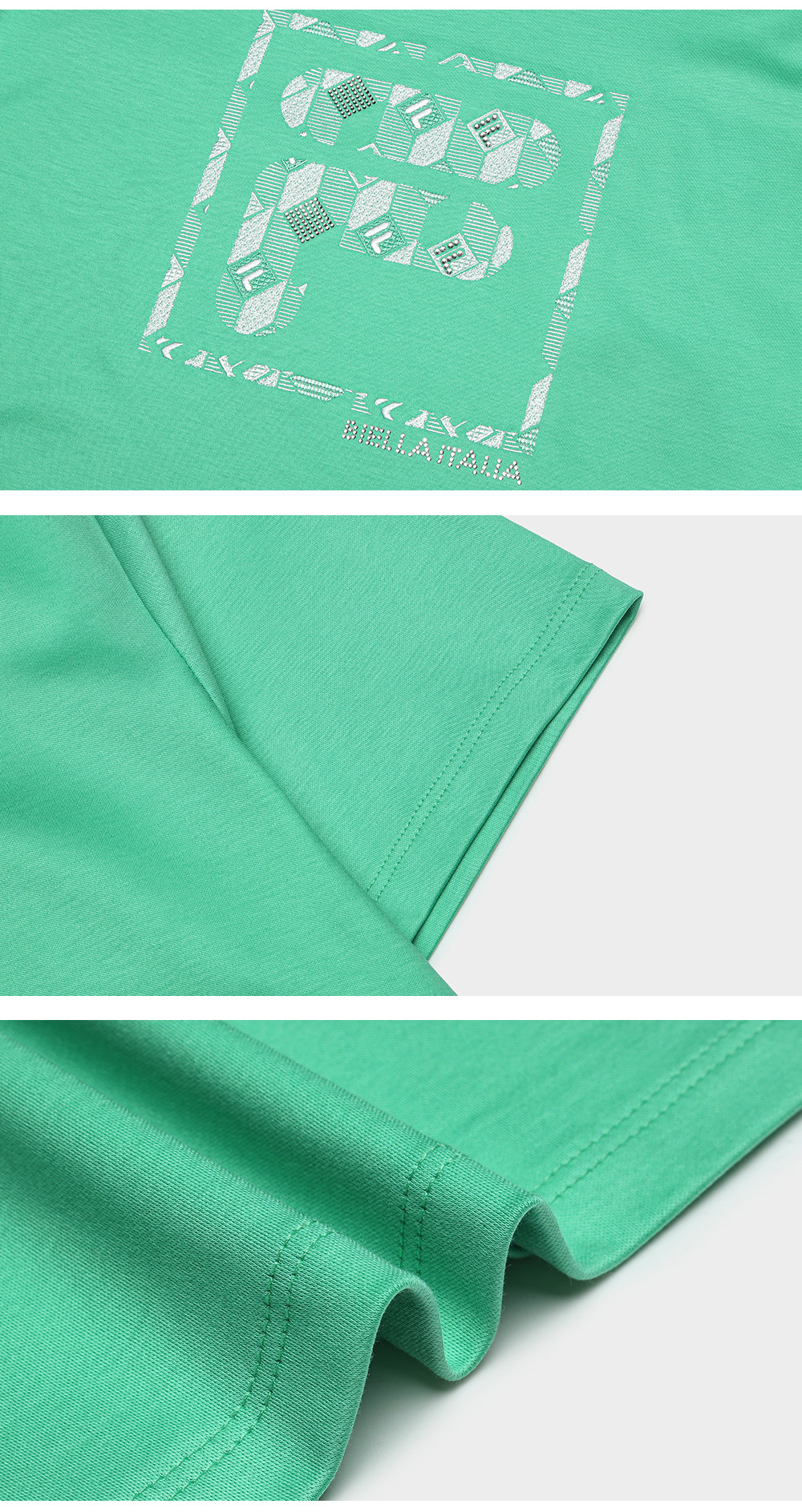 FILA CORE LIFESTYLE HERITAGE SPRING IMAGINATION Women Short Sleeves T-Shirt (Black / Green / White)