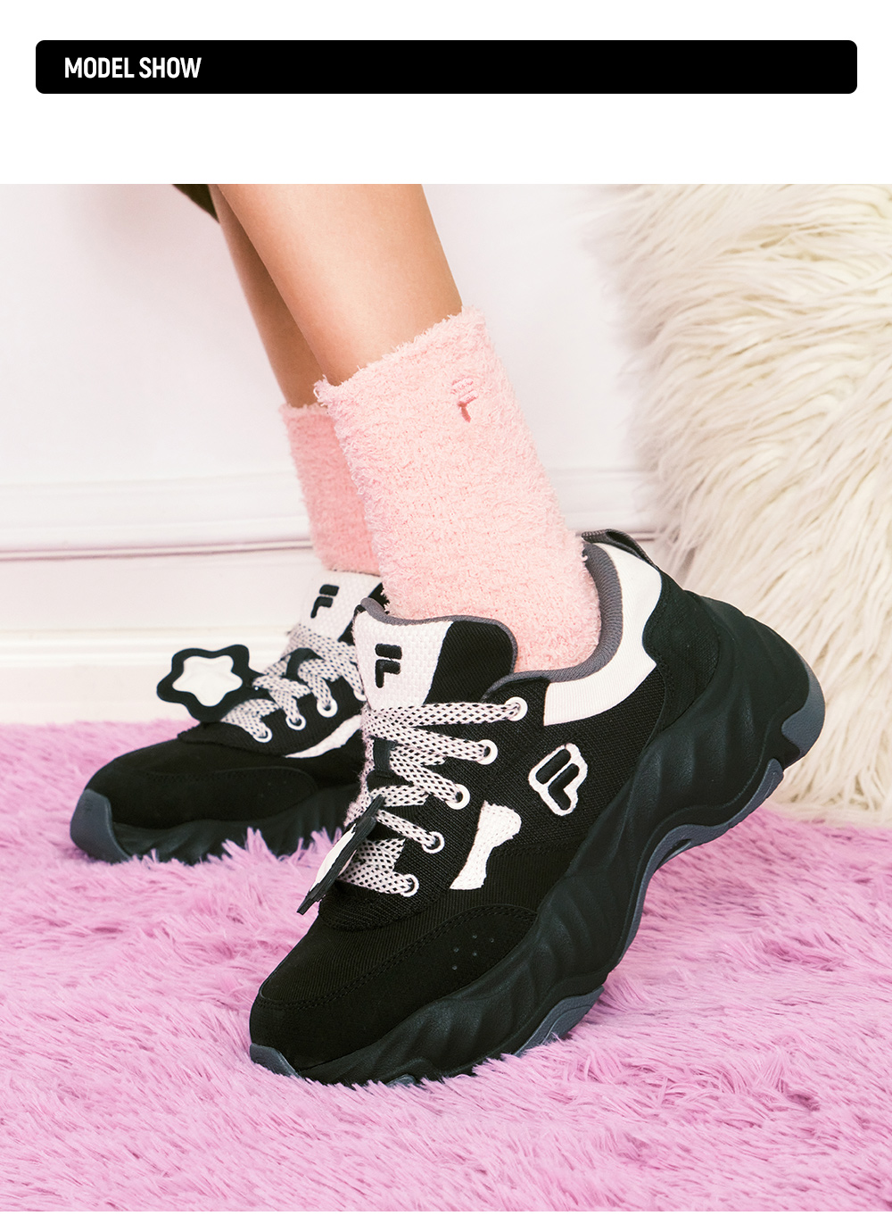 FILA FUSION STARFISH II FUSION SNEAKERS Women Platform Shoes/Sneakers (Black/White)