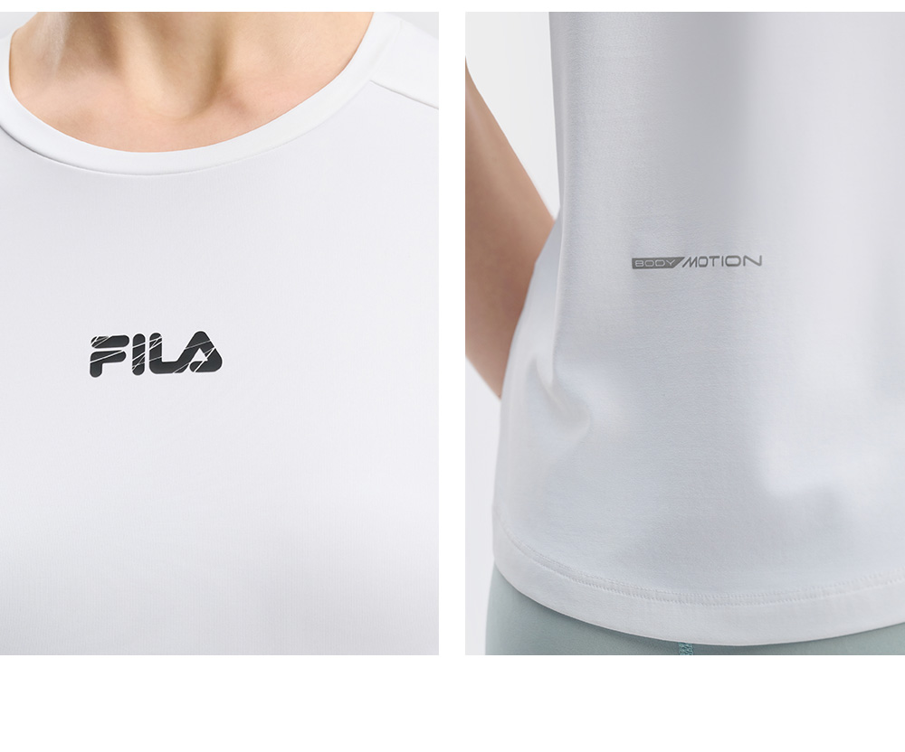 FILA CORE ATHLETICS BLACK Women Short Sleeve T-shirt (Turquoise / White)