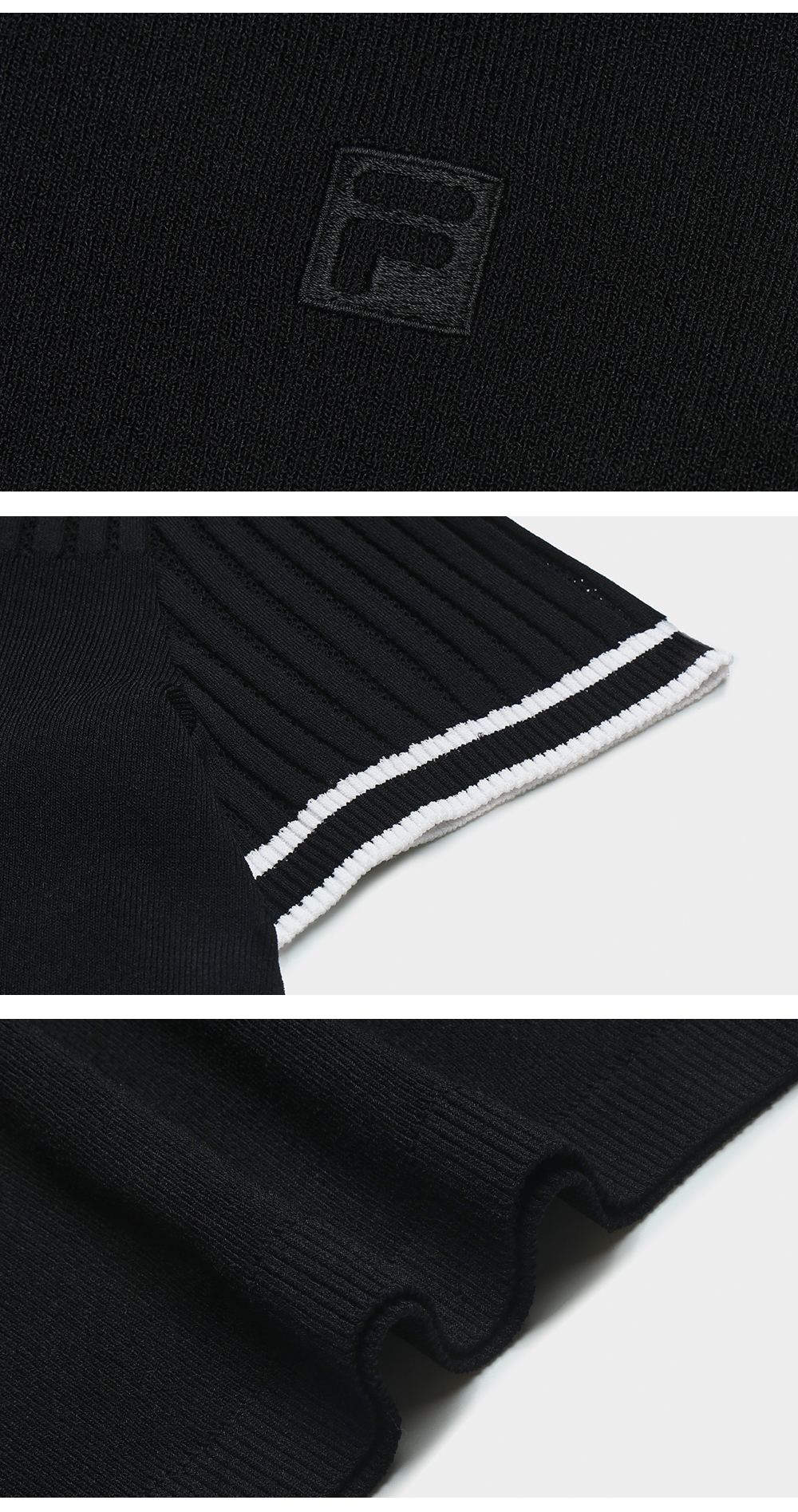 FILA CORE ATHLETICS GOLF Women Knit Sweater (Black / White)