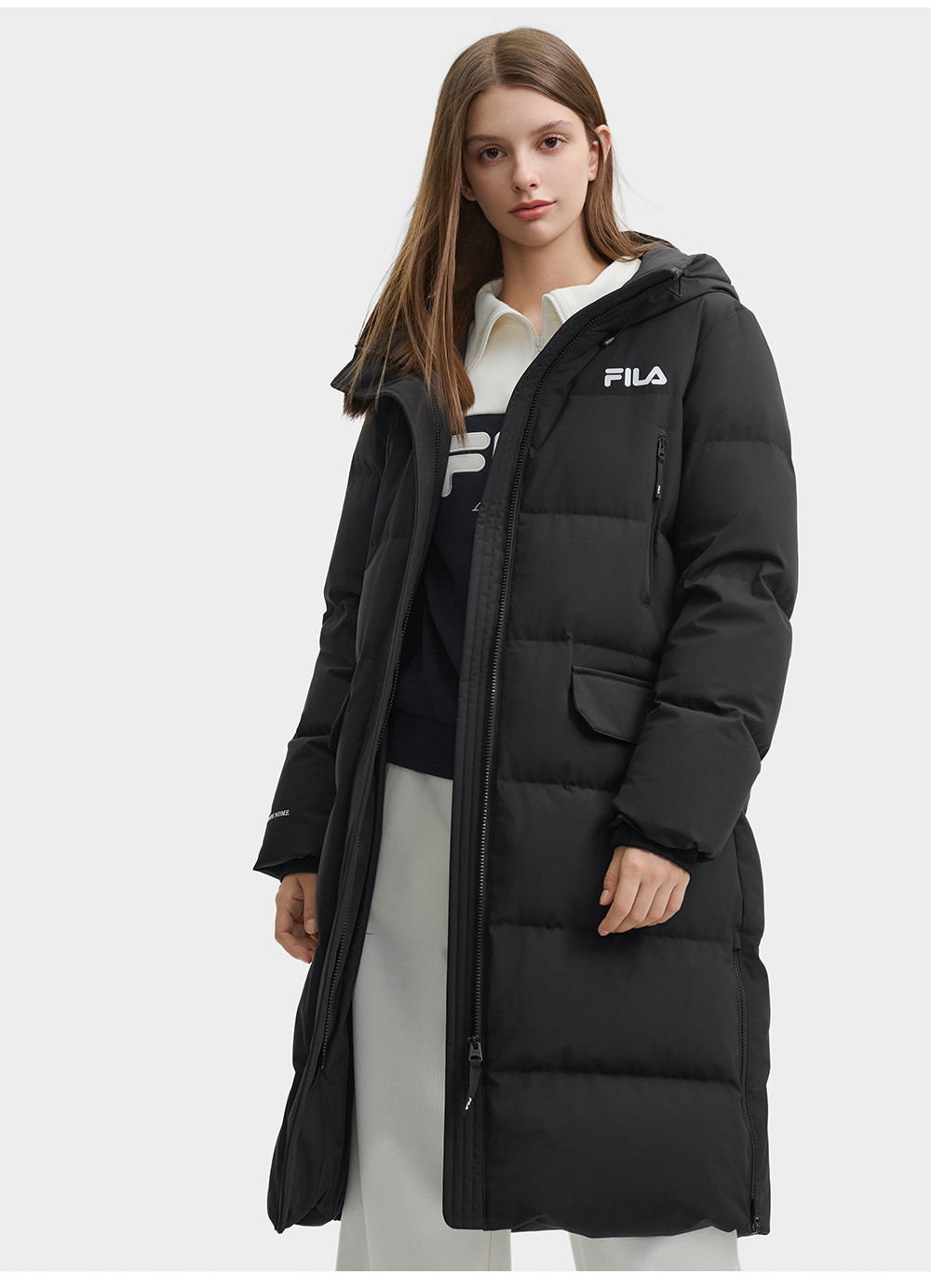 FILA CORE LIFESTYLE FILA ORIGINALE WINTER TENNIS CLUB Women Down Jacket (Black / Pink / White)