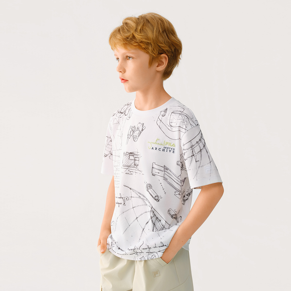 FILA KIDS WHITE LINE WHITE LINE Boys Short Sleeves T-Shirt
