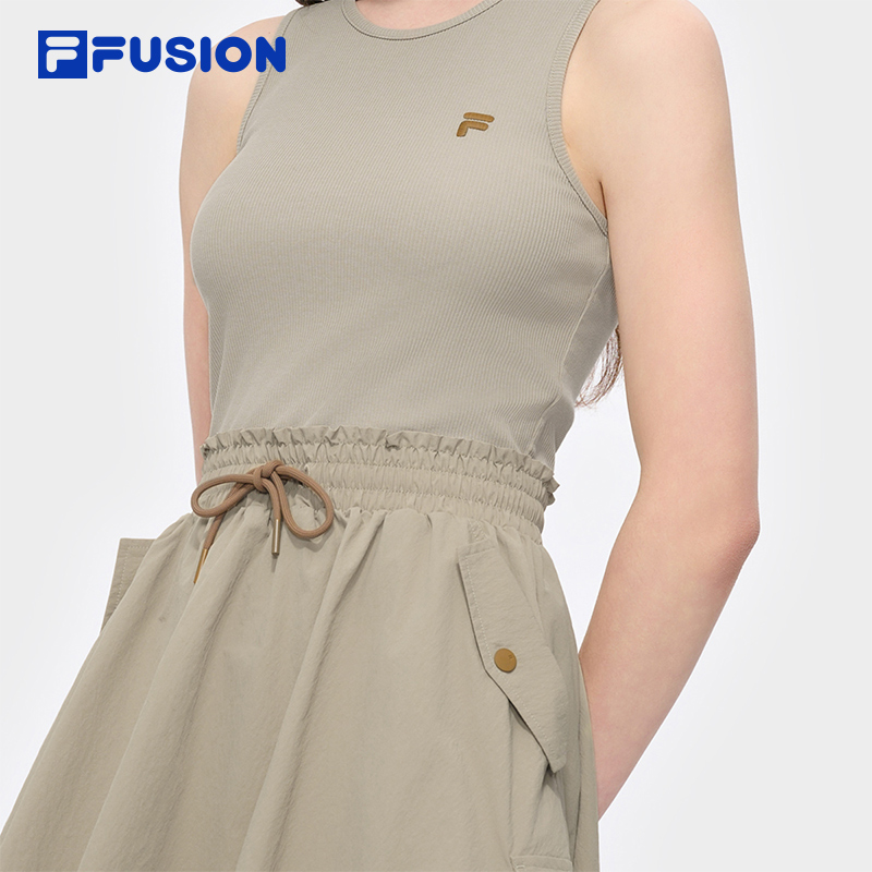 FILA FUSION INLINE CATEGORY CLUB - DRESSES Women Dress (Grey / Matcha Khaki)