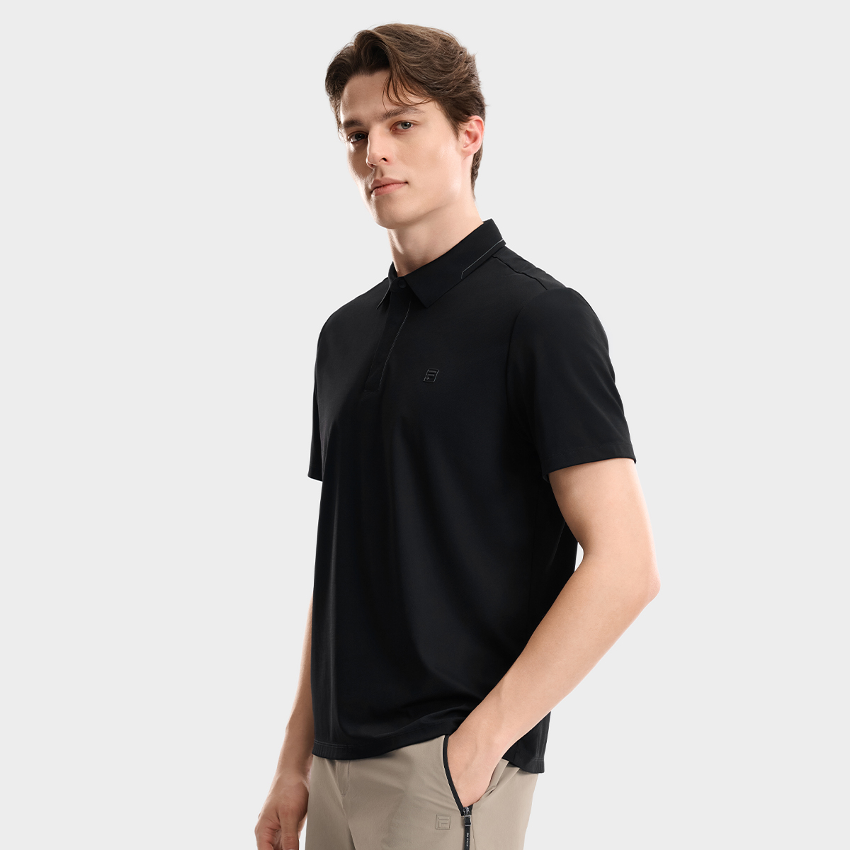 FILA Men Knitted Short Sleeve Polo Shirt