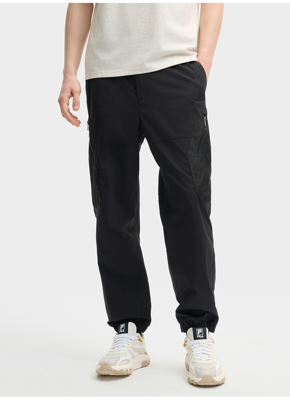 FILA CORE LIFESTYLE MILANO ENJOY A CUP OF JOE Men Woven Pants (Black)