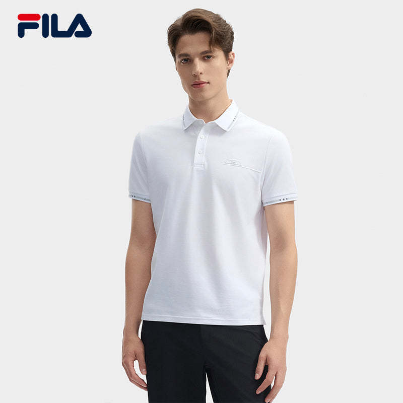 FILA CORE LIFESTYLE WHITE ORTISEI Men Polo T-shirt