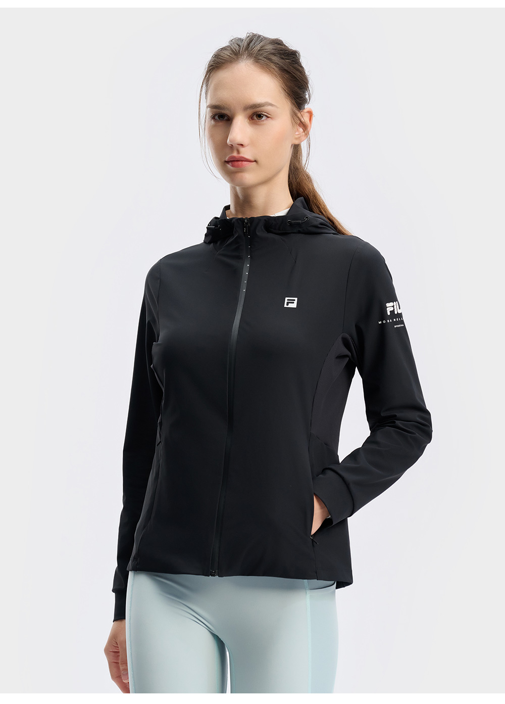 FILA CORE ATHLETICS BLACK Women Knit Top (Black / Pink)