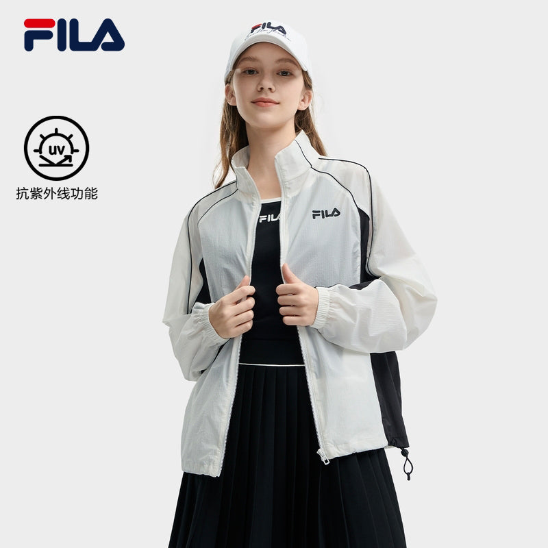 FILA レディースジャケット Lサイズ ホワイト FILA（フィラ） コート アウター ストレッチクロスジャケット