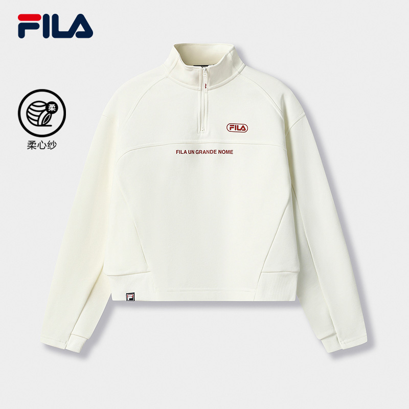 FILA CORE LIFESTYLE FILA ORIGINALE Women Long Sleeve Top (Ash/white)