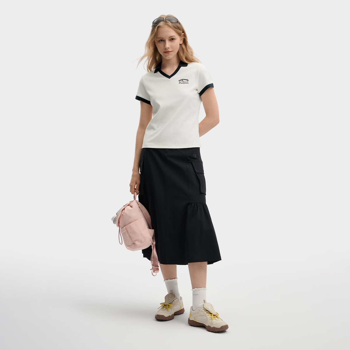 FILA FUSION LIFESTYLE ORIGINALE Football Culture Style Women Casual Polo T-shirt
