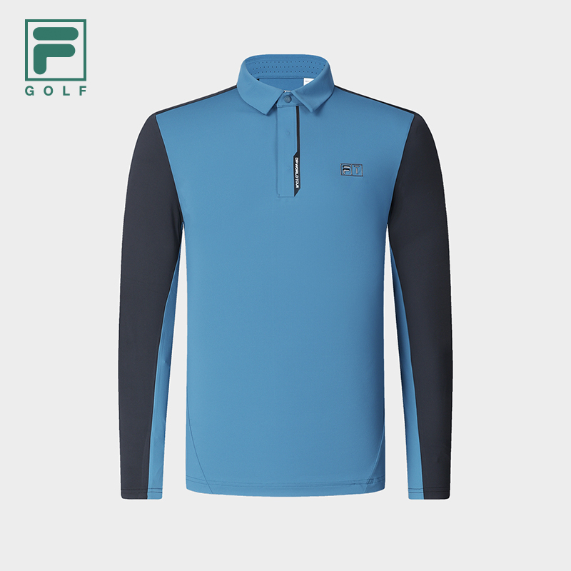 FILA CORE ATHLETICS GOLF Mens Long Sleeve Polo in Green