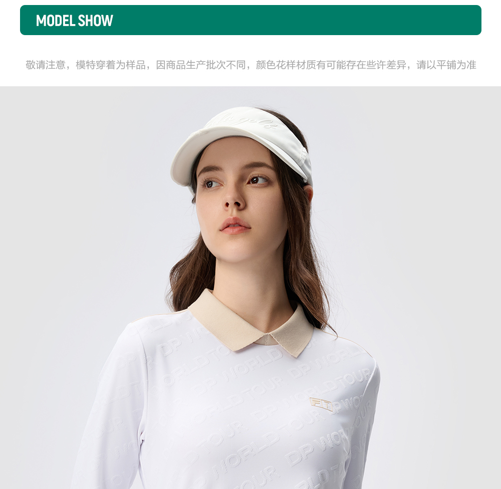 FILA CORE ATHLETICS GOLF DP WORLD TOUR MONOGRAM STRIPE Women Sweatshirt (White)