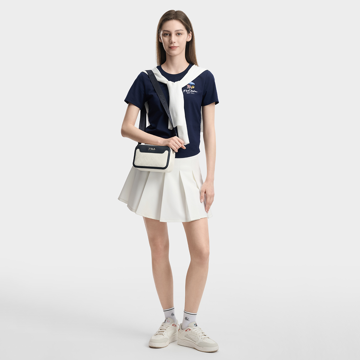 FILA WOMEN'S HERITAGE Knitted Short Sleeve Top