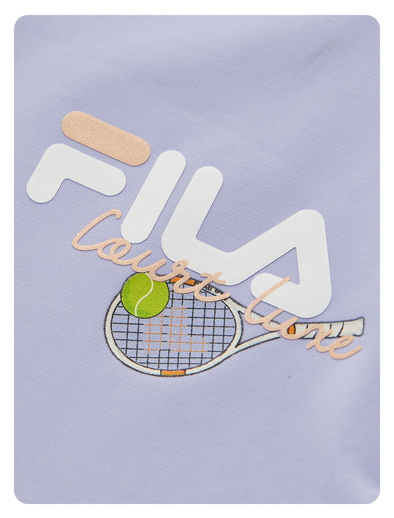 (105 - 130cm) FILA KIDS TENNIS Girl's Dress with Inner Shorts in Purple