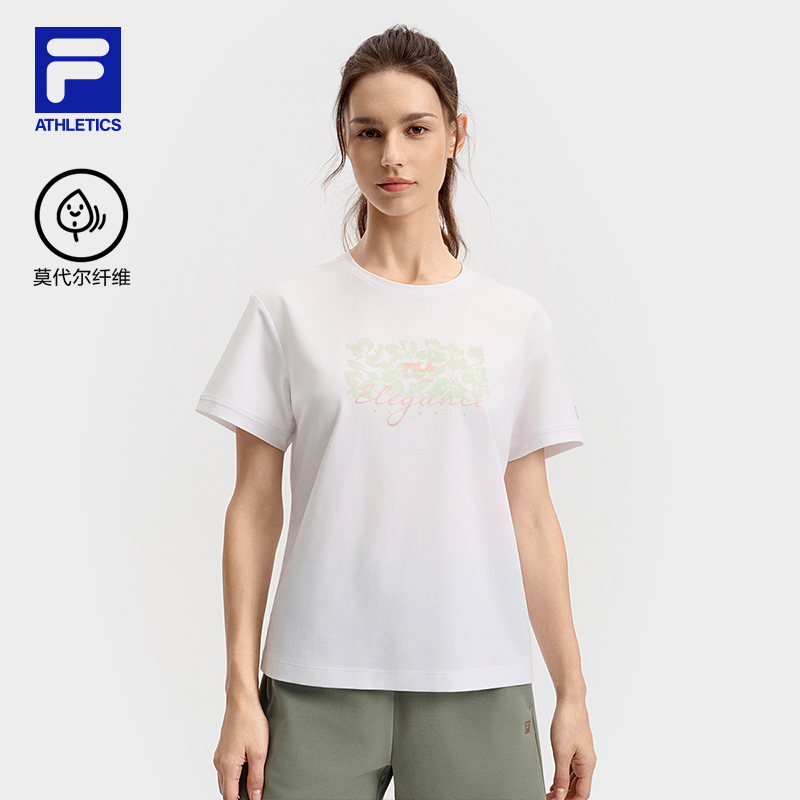 FILA CORE ATHLETICS FILA-FIT WOMEN Women Short Sleeve T-shirt (Black / White)
