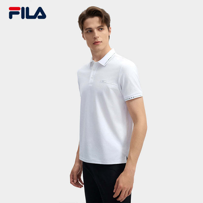 FILA CORE LIFESTYLE WHITE ORTISEI Men Polo T-shirt