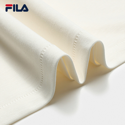 FILA CORE Women MILANO Knitted Short Sleeve Top WHITE