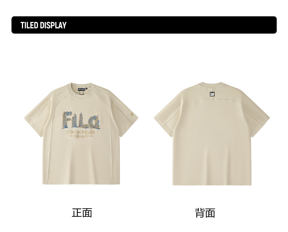 FILA FUSION INLINE FUSION X WORKWEAR SUNBURN GROOVE Men Short Sleeves T-Shirt (Beige / Black / Blue / White)