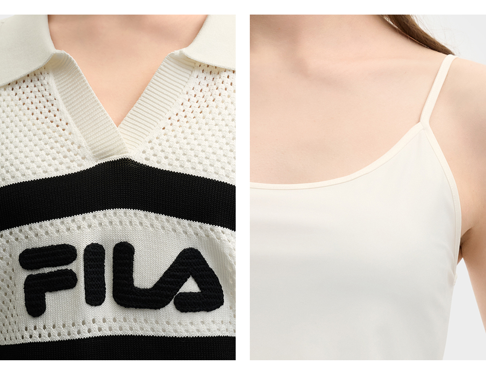 FILA CORE LIFESTYLE ORIGINALE DREAMS ON THE COURT Women 2-piece Top (White)