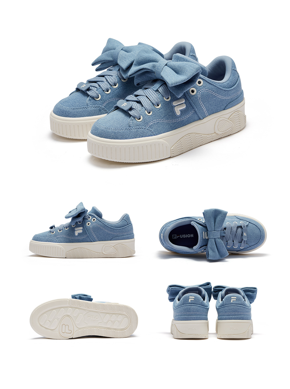 FILA FUSION FUSION STACK Women Skate Shoes in Off White / Blue / Brown