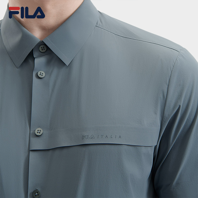 FILA CORE WHITE LINE BLUE Men Short Sleeve T-shirt in Green