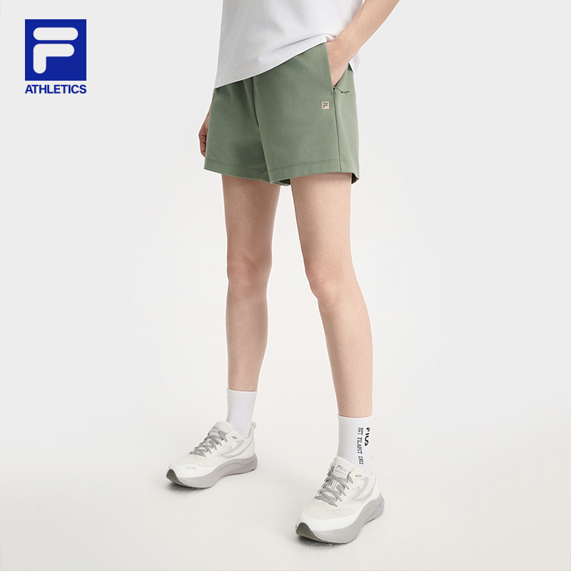 FILA CORE ATHLETICS FILA-FIT WOMEN Women Knitted Shorts (Black / Olive Green)