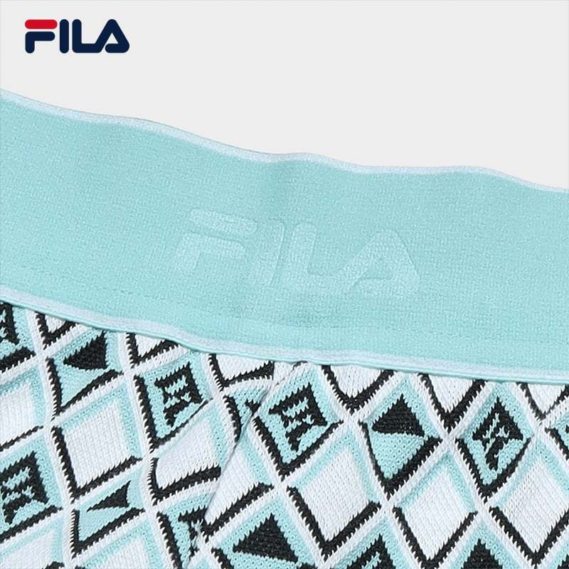 FILA CORE WHITE LINE EMERALD Women's Knit Pants in Full Print