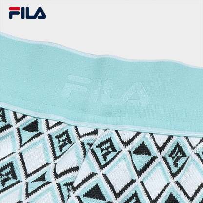 FILA CORE WHITE LINE EMERALD Women's Knit Pants in Full Print