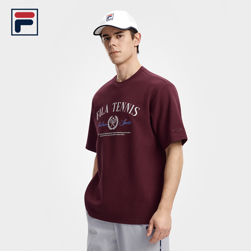 FILA ATHLETICS Men Knitted Short Sleeve Top