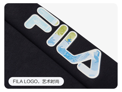 (105-130cm) FILA KIDS WHITE LINE Boys Knit Pants in Navy Blue