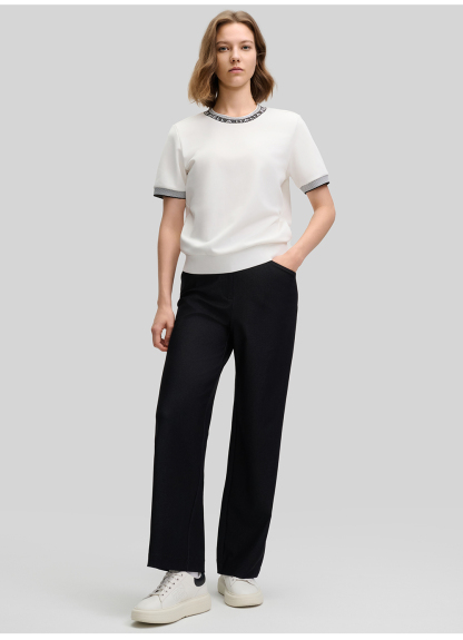 FILA CORE LIFESTYLE EMERALD FANCY BRERA Women Knit Pants (Black / Light Khaki)