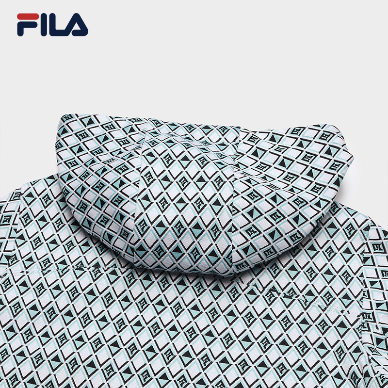 FILA CORE WHITE LINE EMERALD Women's Knit Top in Full Print