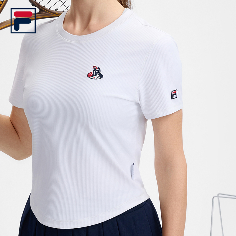 FILA ATHLETICS Women Knitted Short Sleeve Top
