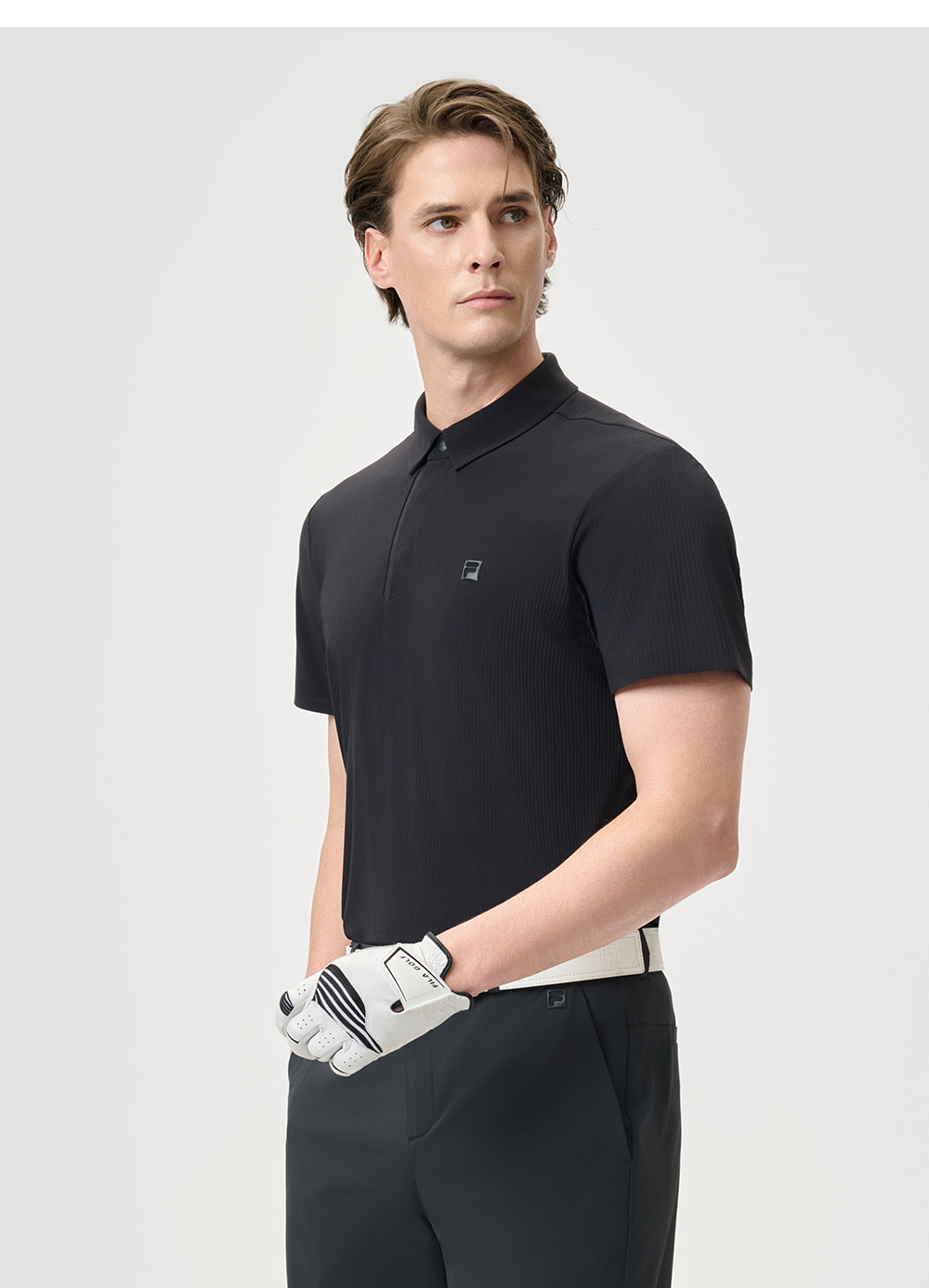 FILA CORE ATHLETICS GOLF Men Polo T-shirt (Black / White)