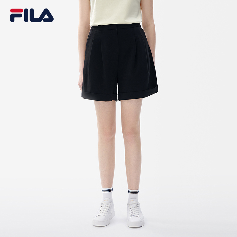 FILA CORE Women's White Line White Special Woven Shorts
