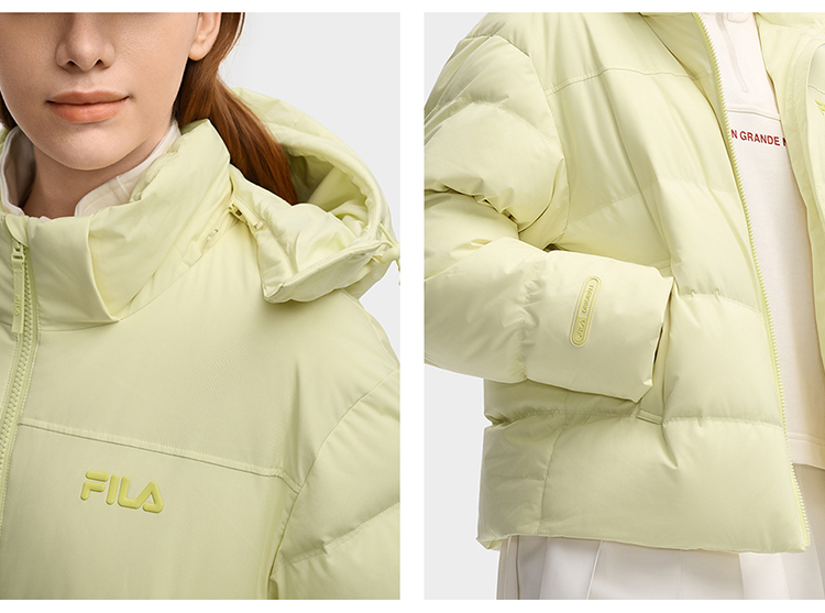 FILA CORE FILA ORIGINALE Women Down Jacket（Yellow)