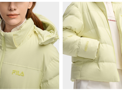 FILA CORE FILA ORIGINALE Women Down Jacket（Yellow)