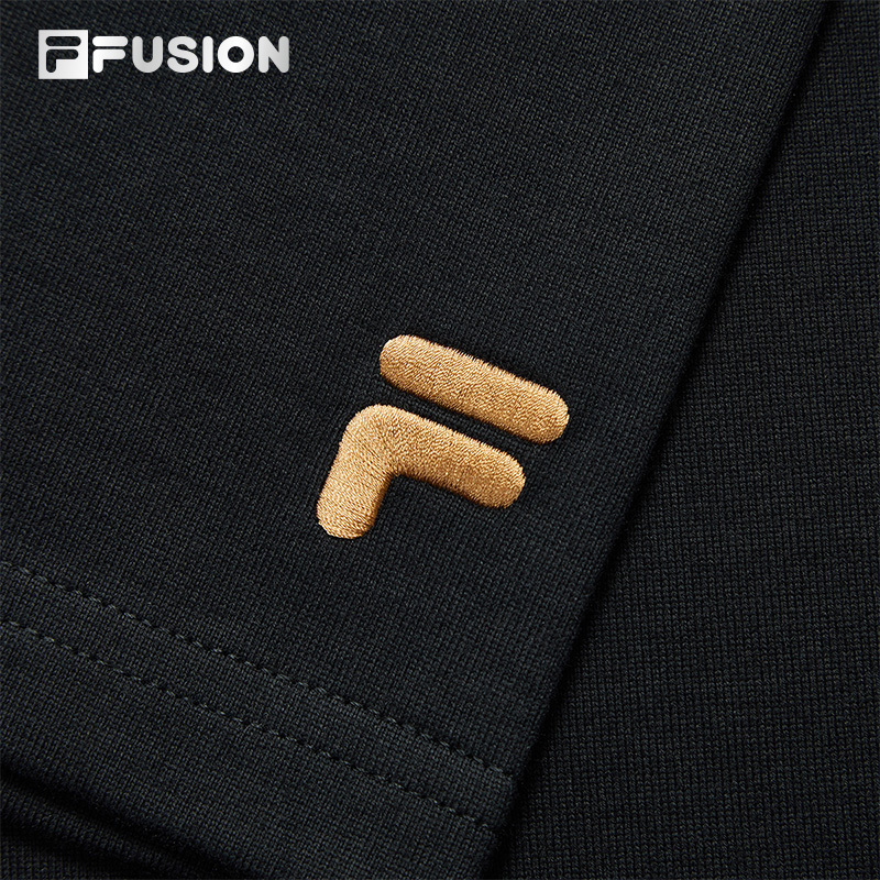 FILA FUSION SPECIAL PLANNING Knitted Short Sleeve Top BLACK