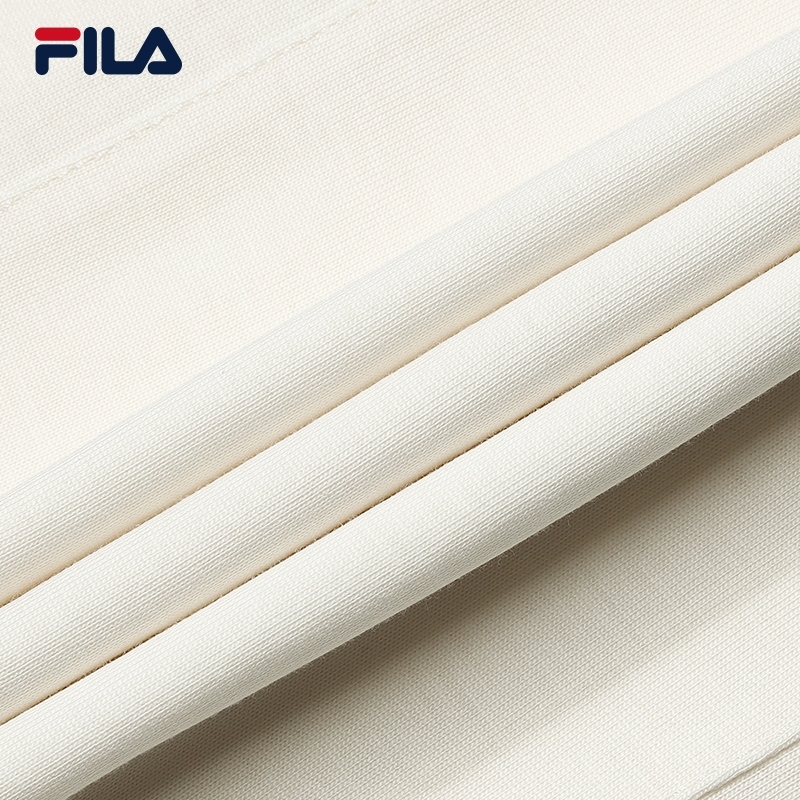 FILA CORE Women ORIGINALE Knitted Short Sleeve Top IVORY