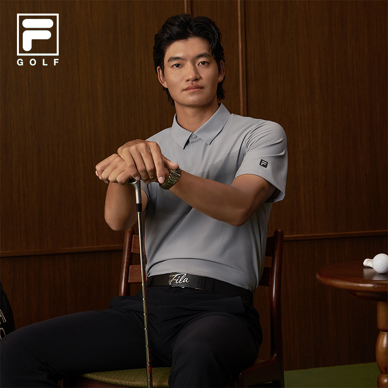 FILA MEN'S GOLF Knitted Short Sleeve Polo Shirt