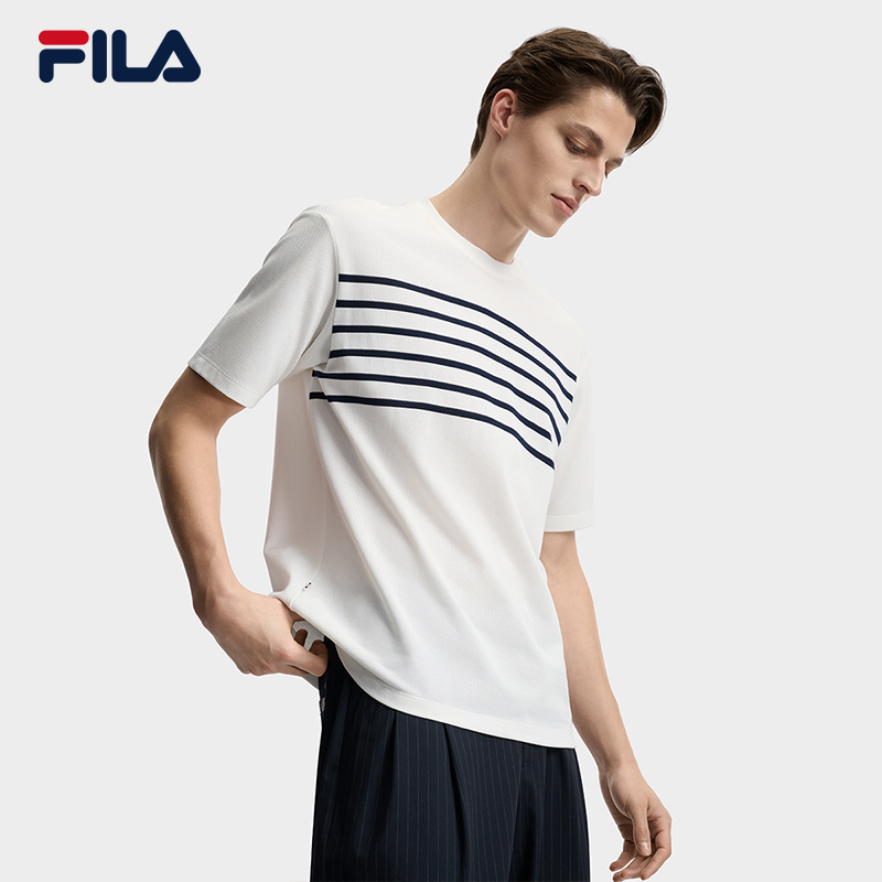 FILA MEN'S HERITAGE Knitted Short Sleeve Top