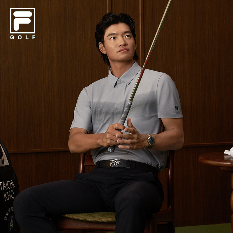 FILA MEN'S GOLF Knitted Short Sleeve Polo Shirt