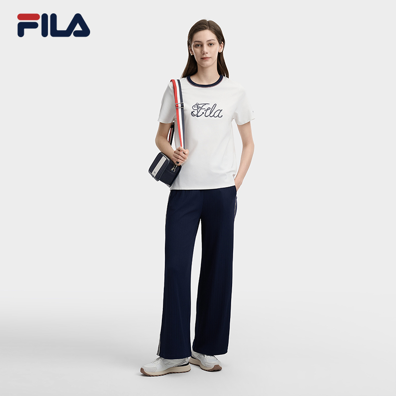 FILA WOMEN'S HERITAGE Knitted Short Sleeve Top