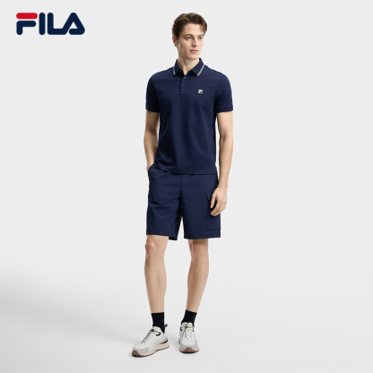 FILA MEN'S HERITAGE Knitted Short Sleeve Polo Shirt