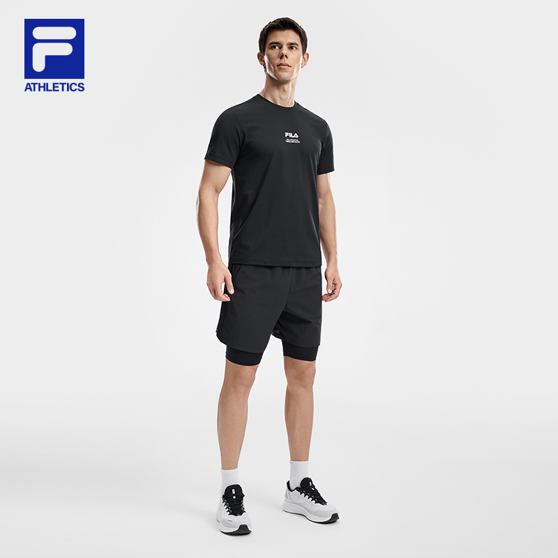 FILA MEN'S FITNESS Knitted Short Sleeve Top