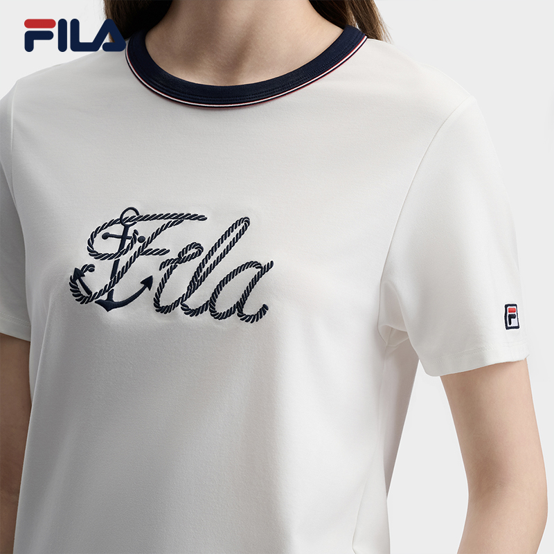 FILA WOMEN'S HERITAGE Knitted Short Sleeve Top
