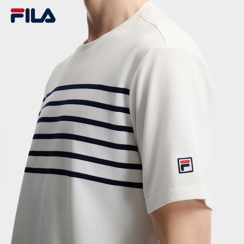 FILA MEN'S HERITAGE Knitted Short Sleeve Top