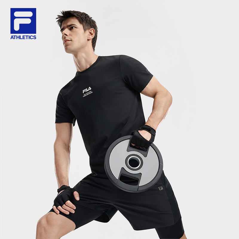 FILA MEN'S FITNESS Knitted Short Sleeve Top