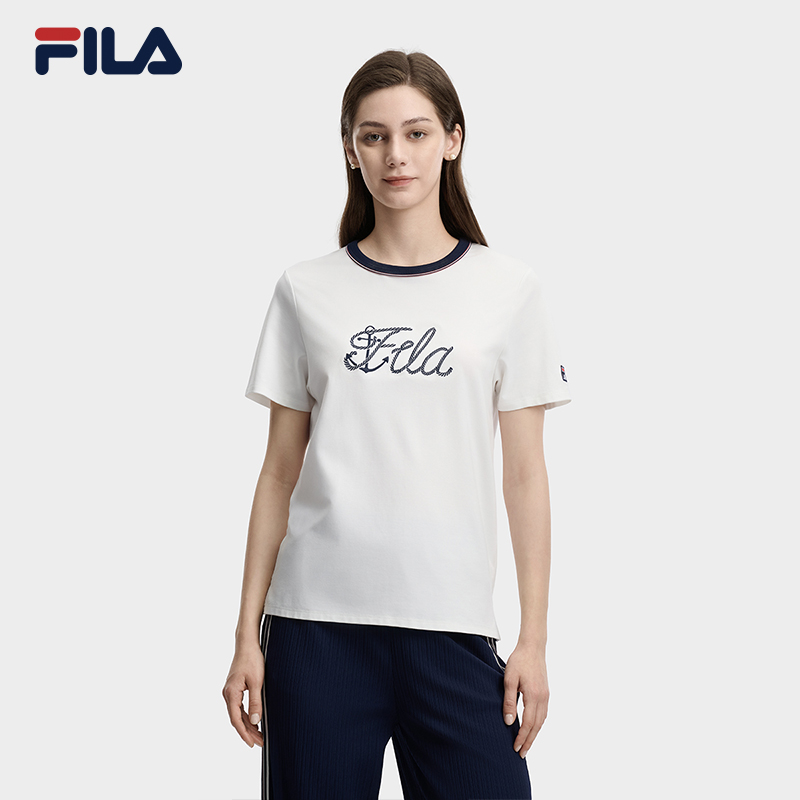 FILA WOMEN'S HERITAGE Knitted Short Sleeve Top